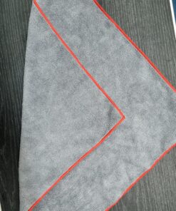 MICROFIBRA 40X40 GRIS CON ROJO PREMIUM PELO CORTO